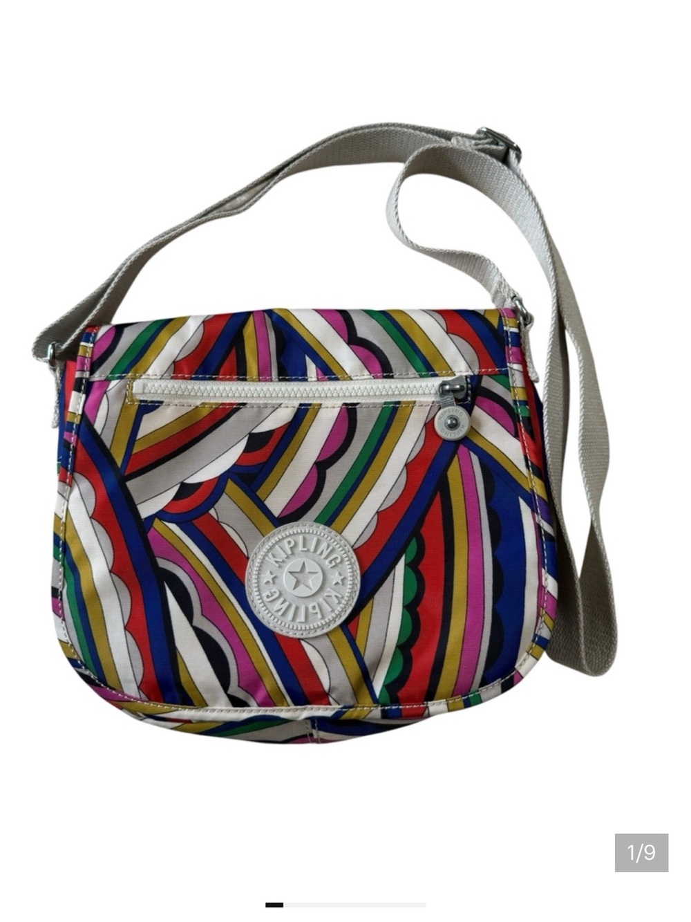 Kipling Attyson Shoulder Crossbody Bag Brightside Multicolor Swirl No Monkey